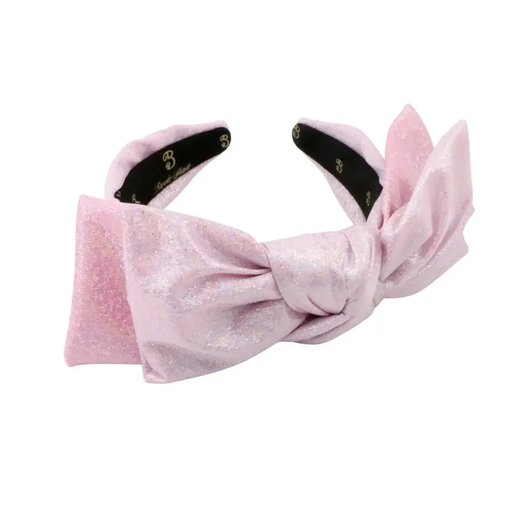 The Glitter Pink Bow Headband